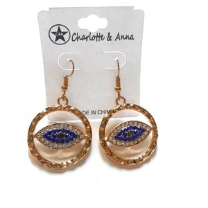 Charlotte & Anna Blue Eyes Dangle Earrings